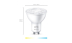 Bec LED inteligent WiZ Connected Whites, Wi-Fi, GU10, 4.9W (50W)