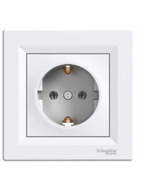 Priza simpla schuko Asfora 16A Alb