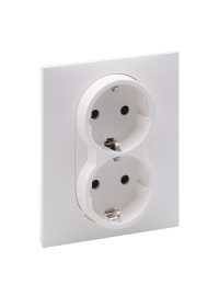 Priza dubla 2x2P+E, borne automate, cu...