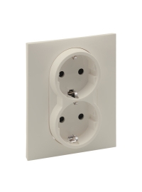 Priza dubla 2x2P+E, borne automate, cu...