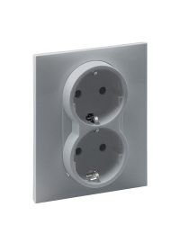 Priza dubla 2x2P+E, borne automate, cu...