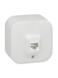 Priza telefon RJ11 PT Kaptika, Alb