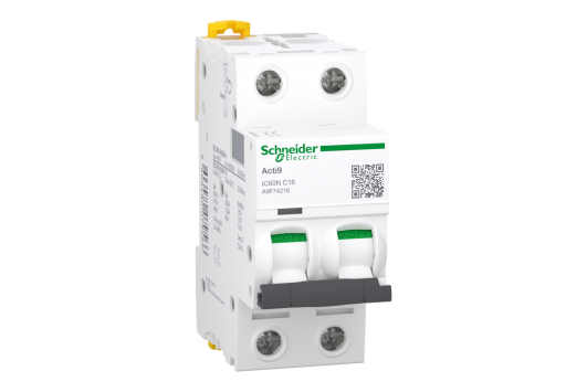Siguranta automata 2P, 16A, curba C, 10 kA, Acti9 IC60N, Schneider Electric