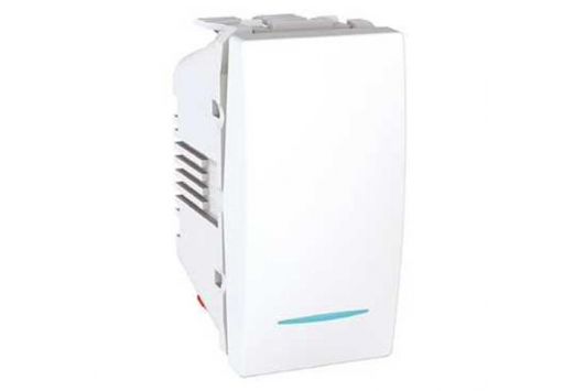 Intrerupator cap scara cu indicator luminos Unica 10A 1M Alb