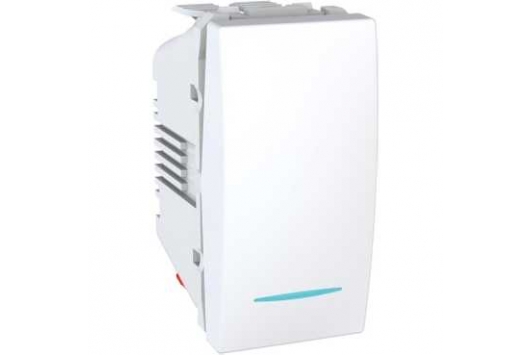 Intrerupator cap scara cu indicator luminos Unica 10A 1M Alb