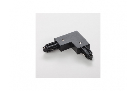 Conector L stanga, pentru sina cu un singur circuit, negru, Minitrack, Arelux