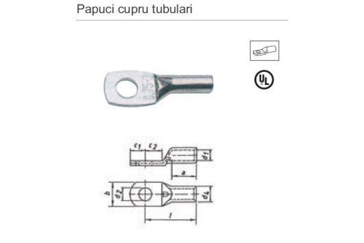 Papuci cupru 16mmp M8 L16/8MS