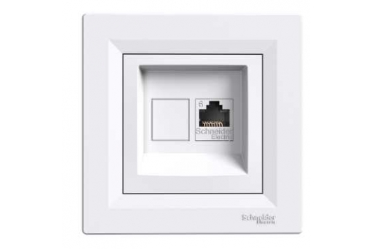 Priza de date Asfora-1xRJ45 categoria 6 UTP Alb