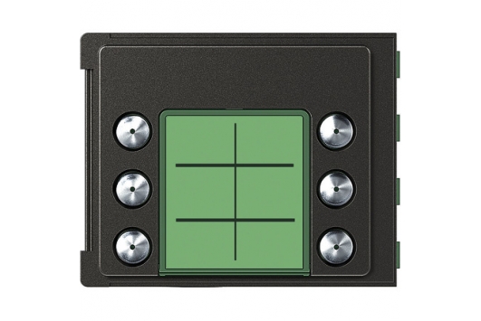 Capac frontal Sfera Robur 6 butoane, doua randuri Negru