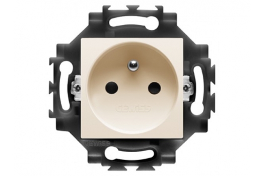 Priza Standard Francez Dahlia 2P+E 16A Capac IP40 Alb