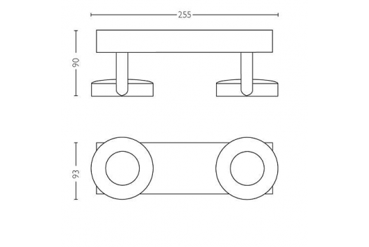 Spot Clockwork bara/tub Alb 2x4.5W