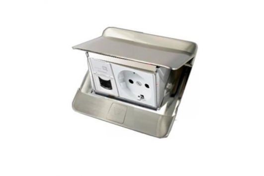 Caseta tip pop-up, 3 module, aluminiu mat, Legrand