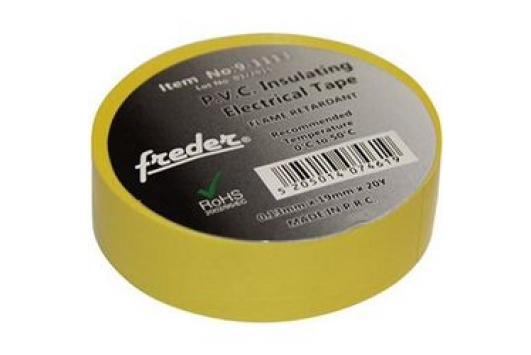 Banda izolatoare PVC 0.13x19mm 20Y Galbena