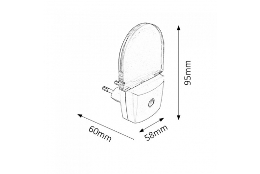 Lampa de veghe Paris Lux 1x LED max 0.5W cu senzor de lumina