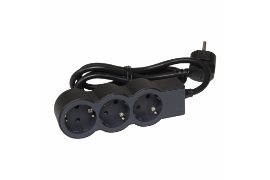 Bloc Multipriza Mobil Standard Revolution 3x2P+T 3m negru