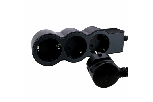 Bloc Multipriza Mobil Standard Revolution 3x2P+T 3m negru