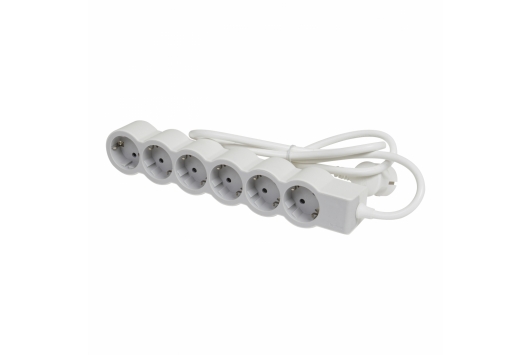 Bloc Multipriza Mobil Standard Revolution 6x2P+T 5m alb-gri