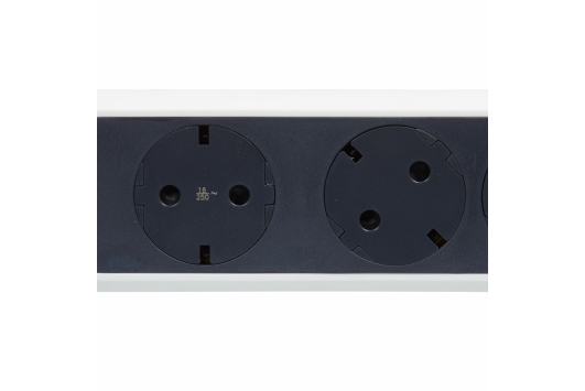 Bloc Multipriza Mobil Premium Rotativ 4x2P+T cu Intrerupator 1,5m alb-negru