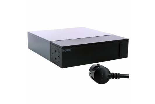 Bloc Multipriza Mobil pentru TV- Multimedia 4x2P+T si 4x2P SPD-Supratensiune si Intrerupator 2m negru