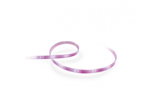 Pachet Philips Hue: LightStrip RGB Kit de baza + Extensie luminoasa 1M+ Bridge Hue
