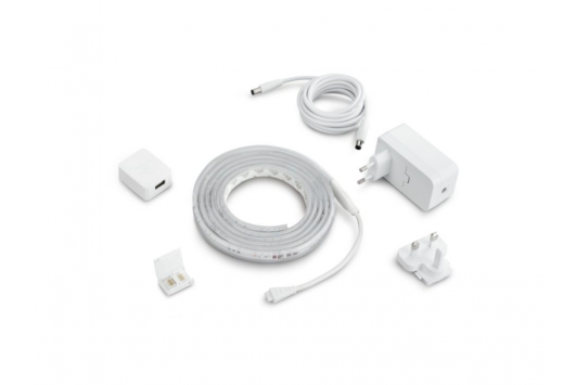 Pachet Philips Hue: LightStrip RGB Kit de baza + Extensie luminoasa 1M+ Bridge Hue