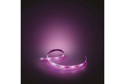 Pachet Philips Hue: LightStrip RGB Kit de baza + Extensie luminoasa 1M+ Bridge Hue