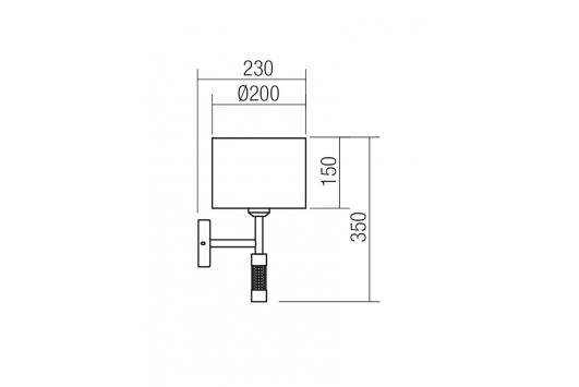 Aplica Astrid, 1 x E27, argintiu