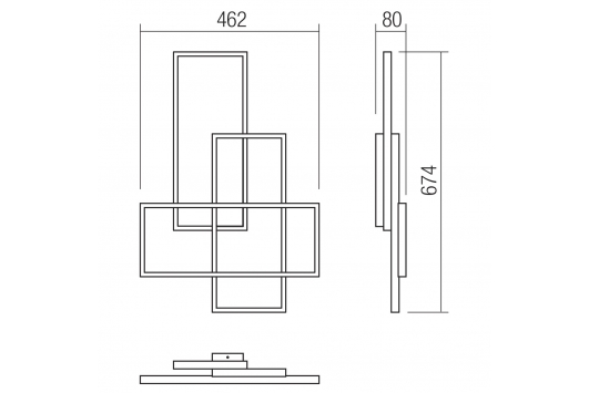 Plafoniera LED Plana, 50W, 3400lm, dimabila, lumina calda, alb mat