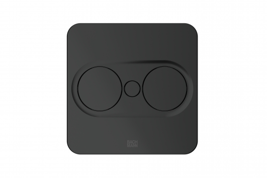 Multipriza incorporabila Bachmann TWIST 2 patrat, 2 prize + cordon 2m, negru mat