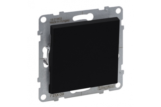 Buton cu revenire simplu 6A, borne automate, negru, Legrand New Suno