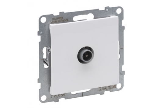 Priza TV tata, conexiune stea, alb, Legrand New Suno