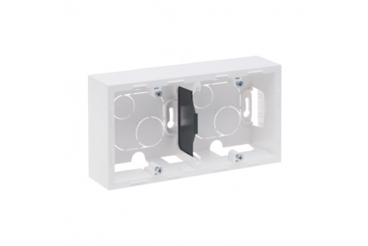 Doza montaj aparent 2 posturi, alb, Legrand New Suno