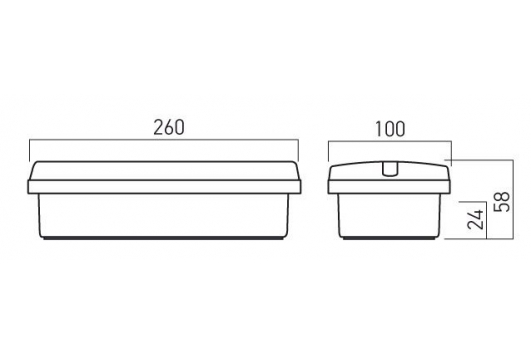 Corp de iluminat de emergenta IP65 XARROW 2.8W LED M