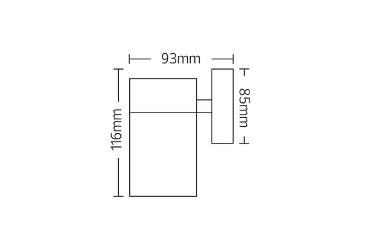 Aplica pentru exterior Manolya-1 GU10 neagra Horoz