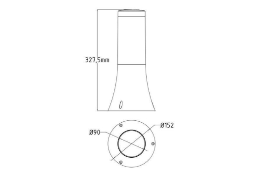 Lampa de gradina E27 negru 327.5mm IP44 Orkide Horoz