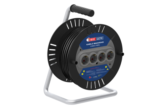 Derulator cu 4 prize 20M, cablu 3x1.5mm, Horoz