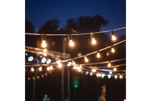 Instalatie luminoasa solara cu 10 becuri LED, 5.5ml, 0.5W, G40 2700K, negru HEPOL