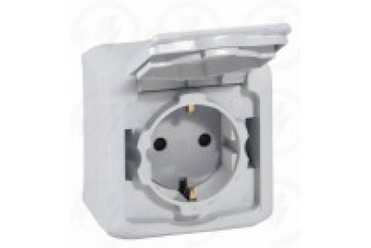 Priza simpla Forix IP44, 16A, Gri