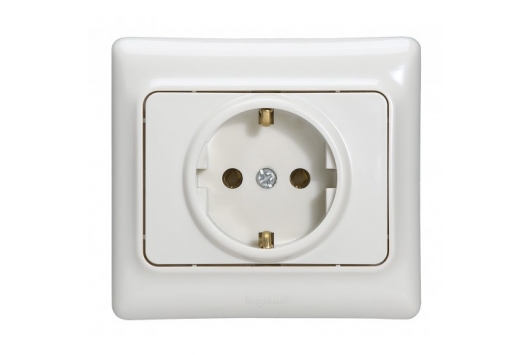 Priza simpla Kaptika 2P+E 16A Alb