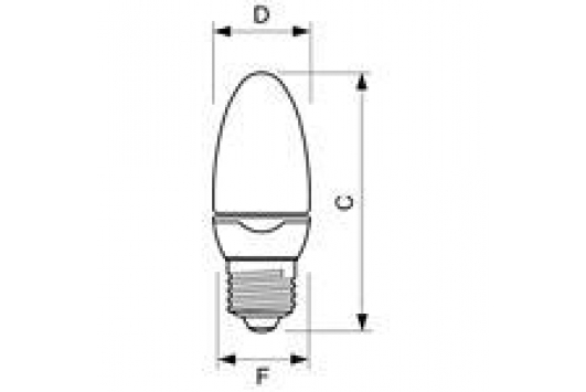 Bec Economic Softone Candle 12W WW E27 220-240V 1PF/6