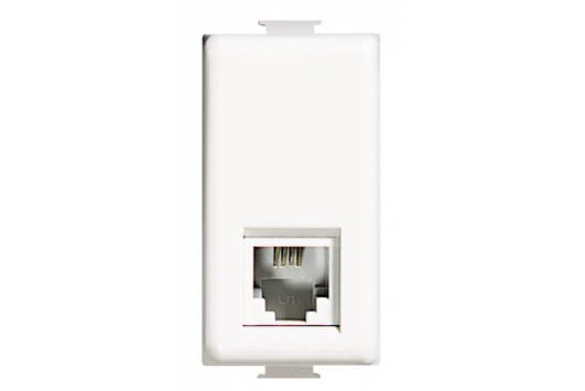 Priza Telefon Rj11 1M Matix, Alb