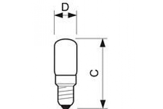 Bec tubular incandescent Deco 7W E14 230-240V T17 CL 1CT/10X10F