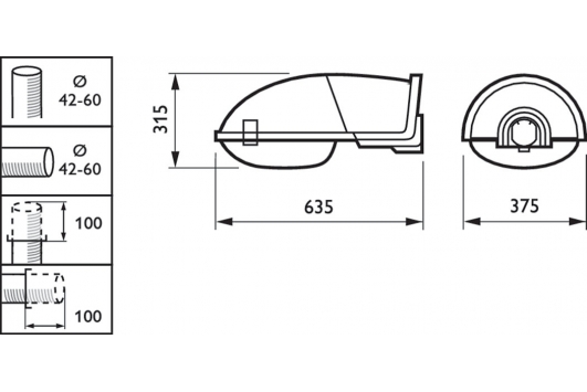 Corp iluminat stradal SGS102 Son-T250W Ii Mr Skd 42 60