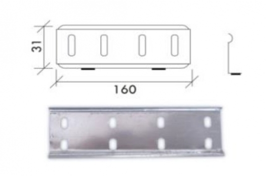 Conector simplu pentru jgheab metalic si accesorii