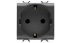 Priza schuko, standard german 2M, Chorus 2P+E, 16A,  Negru