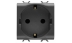 Priza schuko, standard german 2M, Chorus 2P+E, 16A,  Negru
