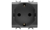Priza schuko, standard german 2M, Chorus 2P+E, 16A,  Negru