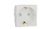 Priza schuko, 2P+E 16A, cu obturatoare, alb, Noua Unica, Schneider