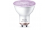 Bec LED RGB inteligent Philips spot, Wi-Fi, Bluetooth, PAR16, GU10, 4.7W (50W), 345 lm, lumina colorata