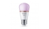 Bec LED RGB inteligent Philips Bulb, Wi-Fi, Bluetooth, P45, E27, 4.9W (40W), 470 lm, lumina colorata